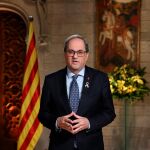 El presidente catalán, Quim Torra, pronuncia el tradicional mensaje institucional de Fin de Año/Foto: Efe