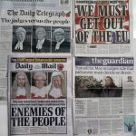 Portadas de los periódicos británicos