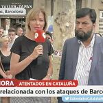 Susanna Griso durante la entrevista a Muhammad Igbal, presidente del Centro Islámico