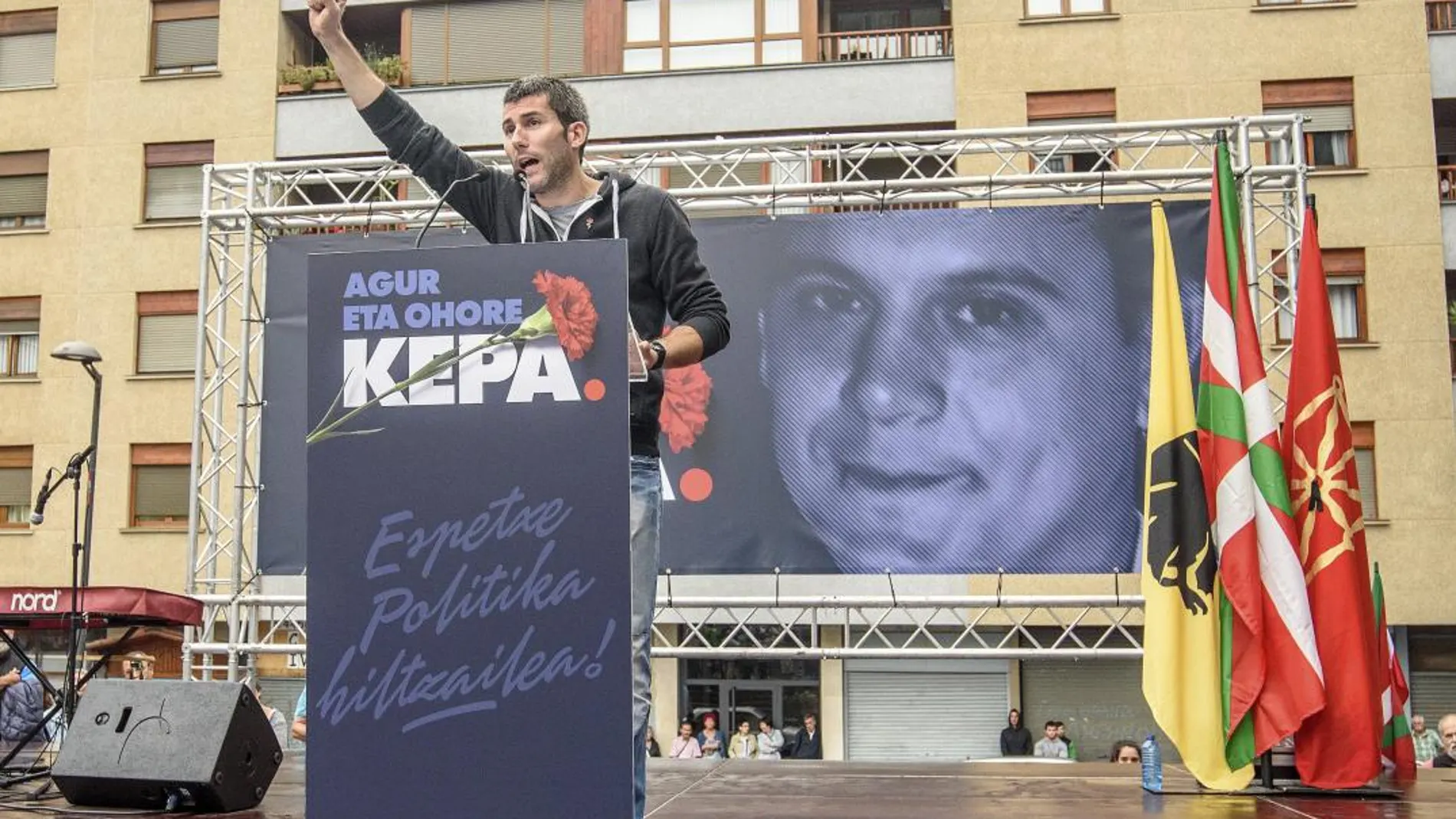 Manifestación celebrada en agosto en Galdakao, Bizkaia, convocada por la izquierda abertzale, para protestar por la política penitenciaria tras la muerte del preso de ETA Kepa del Hoyo de un infarto en la prisión de Badajoz