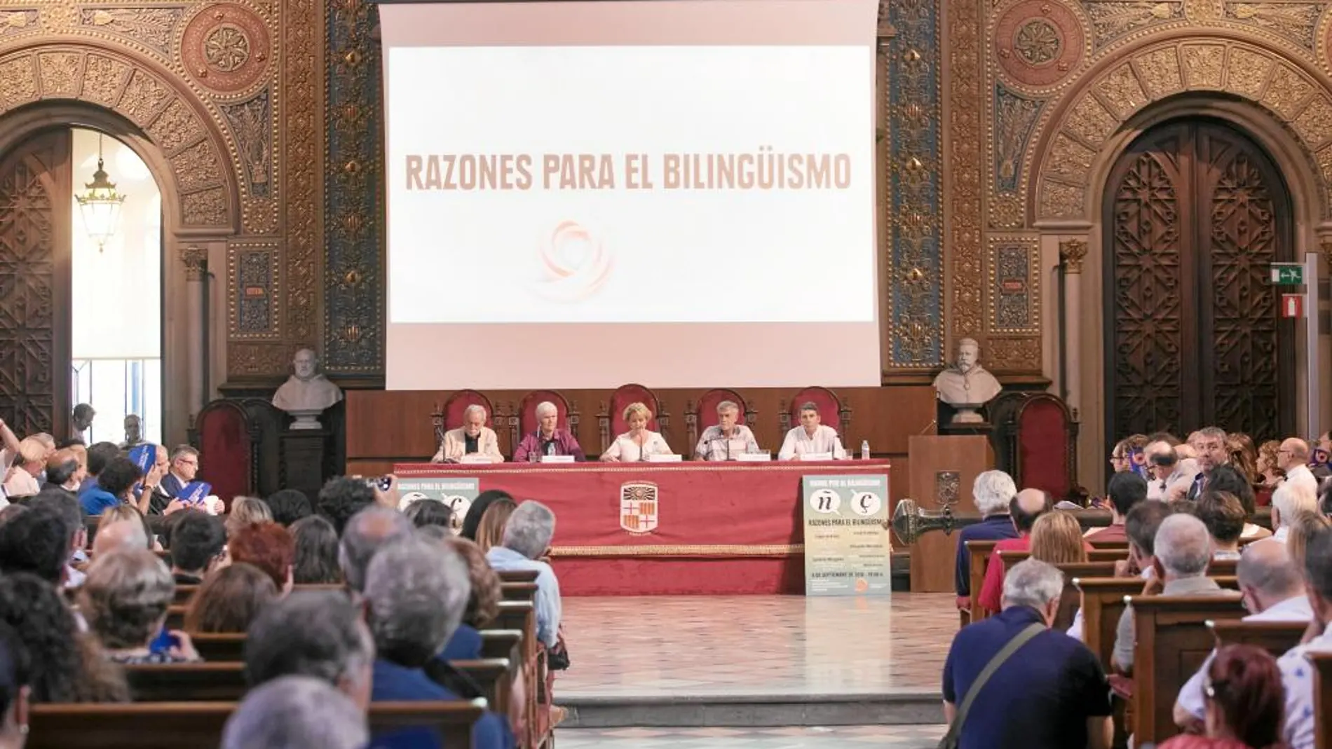 SCC catalana organizó un acto el jueves para reivindicar el bilingüismo