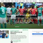 Portada del diario 'Frankfurter Rundschau', lamentando la eliminación de la selección alemana