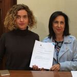 Meritxell Batet y Margarita Robles registrar la petición de comparecencia. Twitter