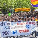 Dos policías heridos y tres detenidos en la huelga del 9-M