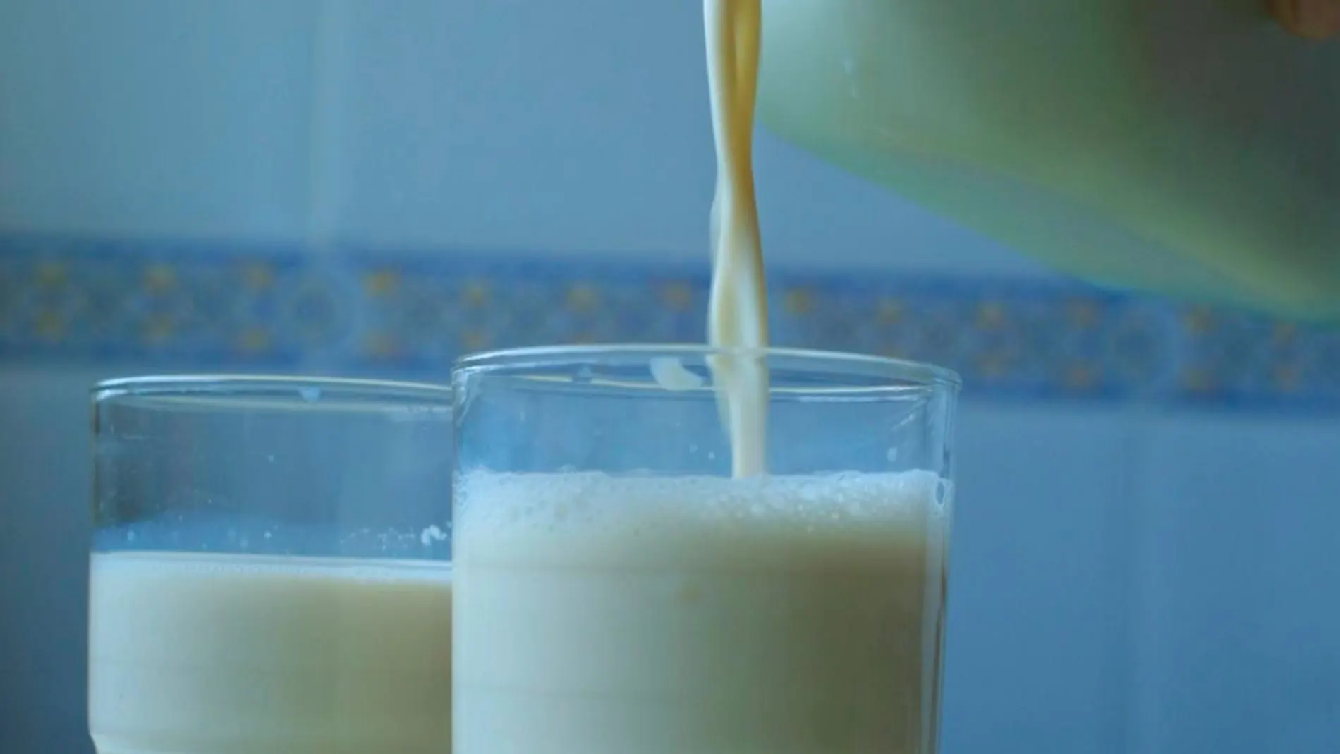 Imagen de archivo de vasos de leche