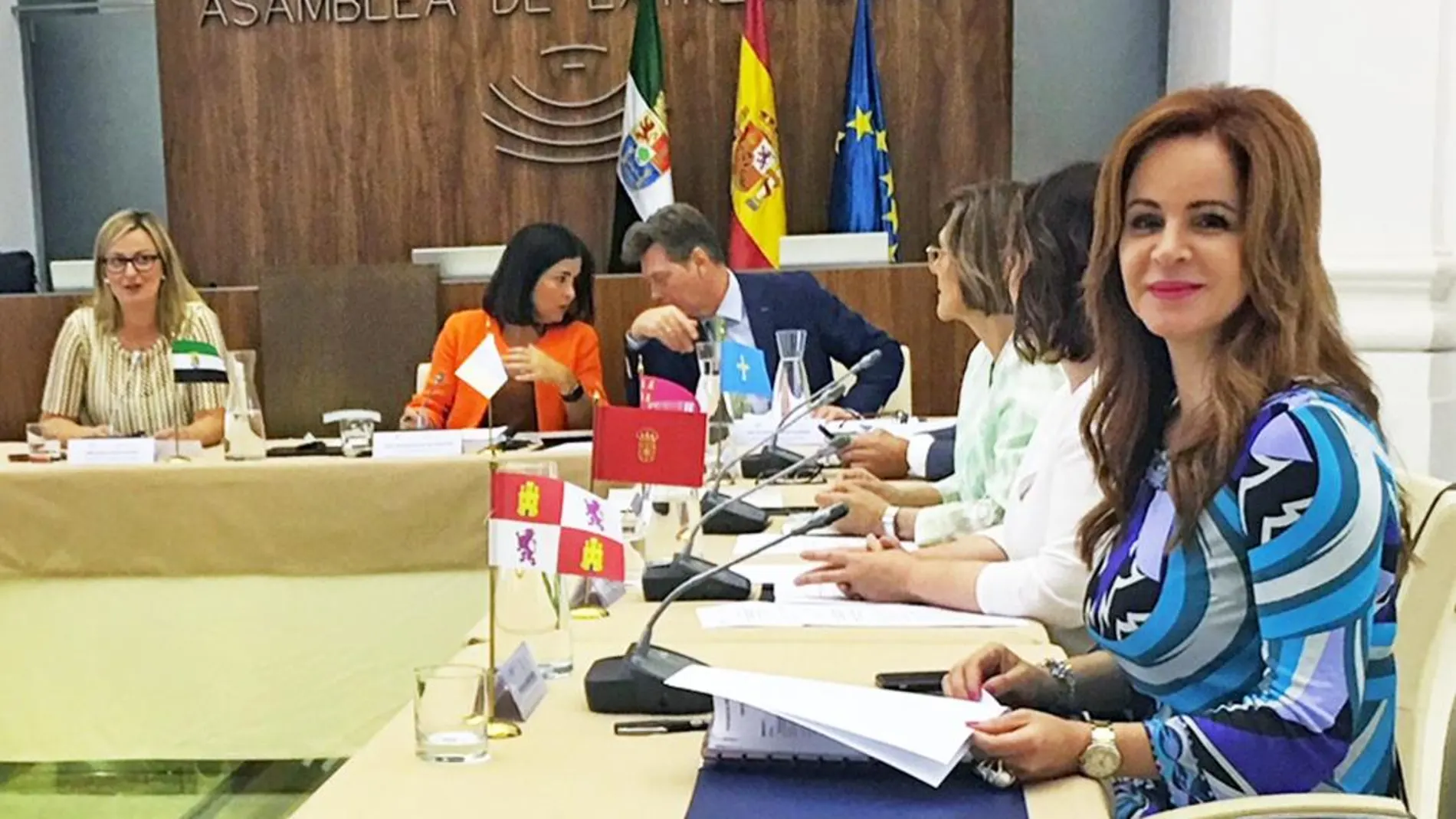 La presidenta de las Cortes, Silvia Clemente, asiste a la reunión de presidentes de Presidentes de Parlamentos Autonómicos (Coprepa) en Mérida