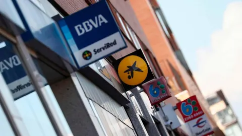 Oficinas de varias entidades bancarias en Madrid