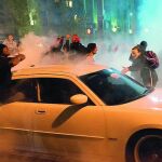 Manifestantes en Portland (Oregón), donde las protestas han sido especialmente violentas