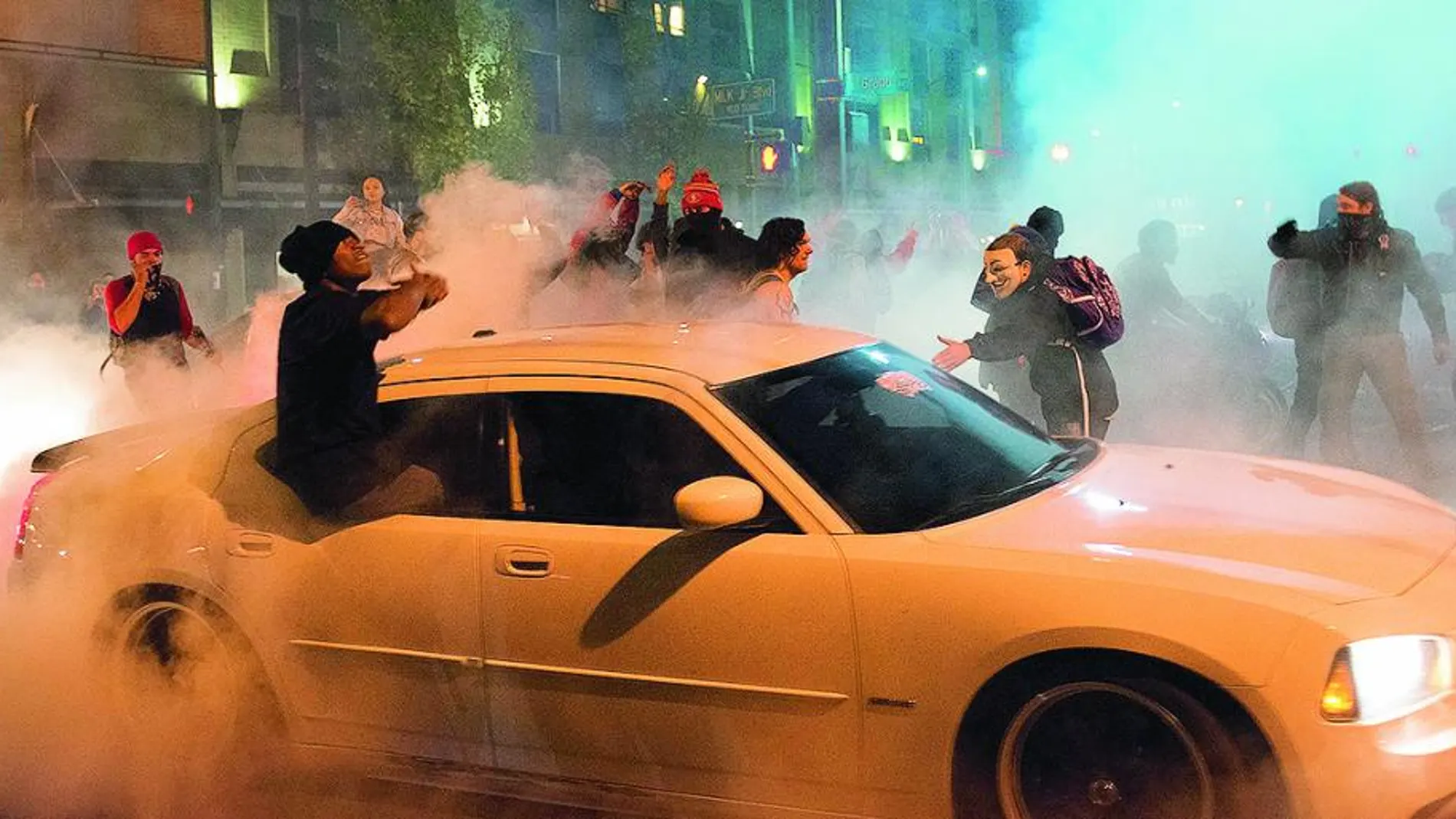 Manifestantes en Portland (Oregón), donde las protestas han sido especialmente violentas