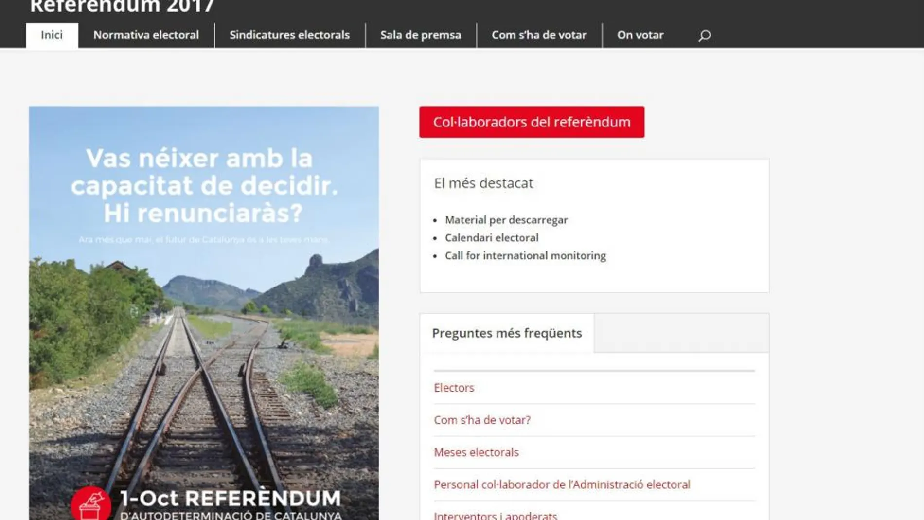 Así es la nueva web lanzada hoy para informar de dónde pueden votar los catalanes