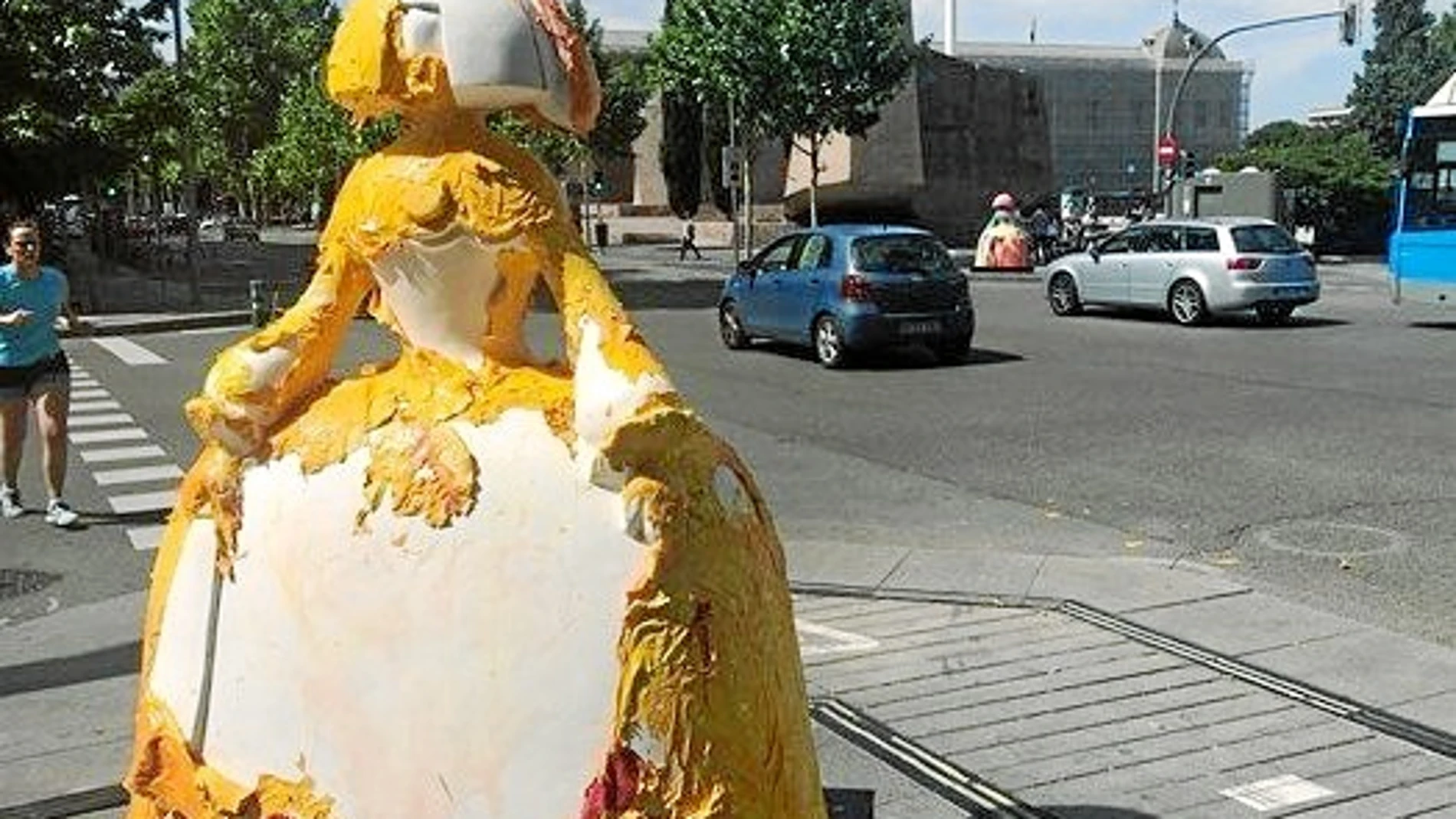 La estatua de Mayte Spinola se encuentra a la altura del número 15 de la calle Goya