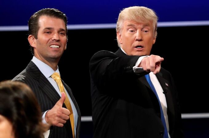 Donald Trump y su hijo mayor Donald Trump Jr