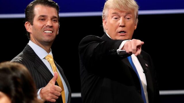 Donald Trump y su hijo mayor Donald Trump Jr