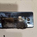 Un Samsung Galaxy Note 7 tras incendiarse