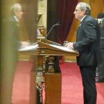 El presidente de la Generalitat, Quim Torra, durante una de sus intervenciones en el Parlament / Gtres