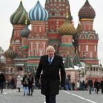 El ministro de Exteriores británico, ayer, en la Plaza Roja de Moscú