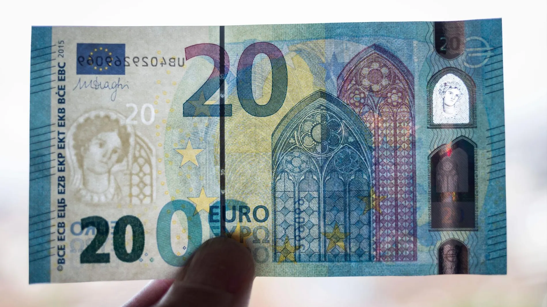Imagen de archivo de un billete de 20 euros
