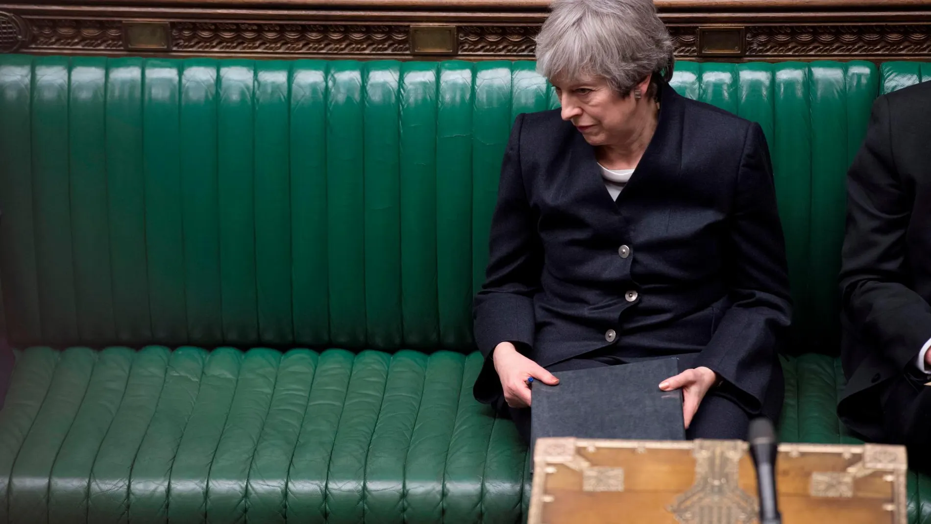 La «premier» Theresa May, ayer en el Parlamento británico
