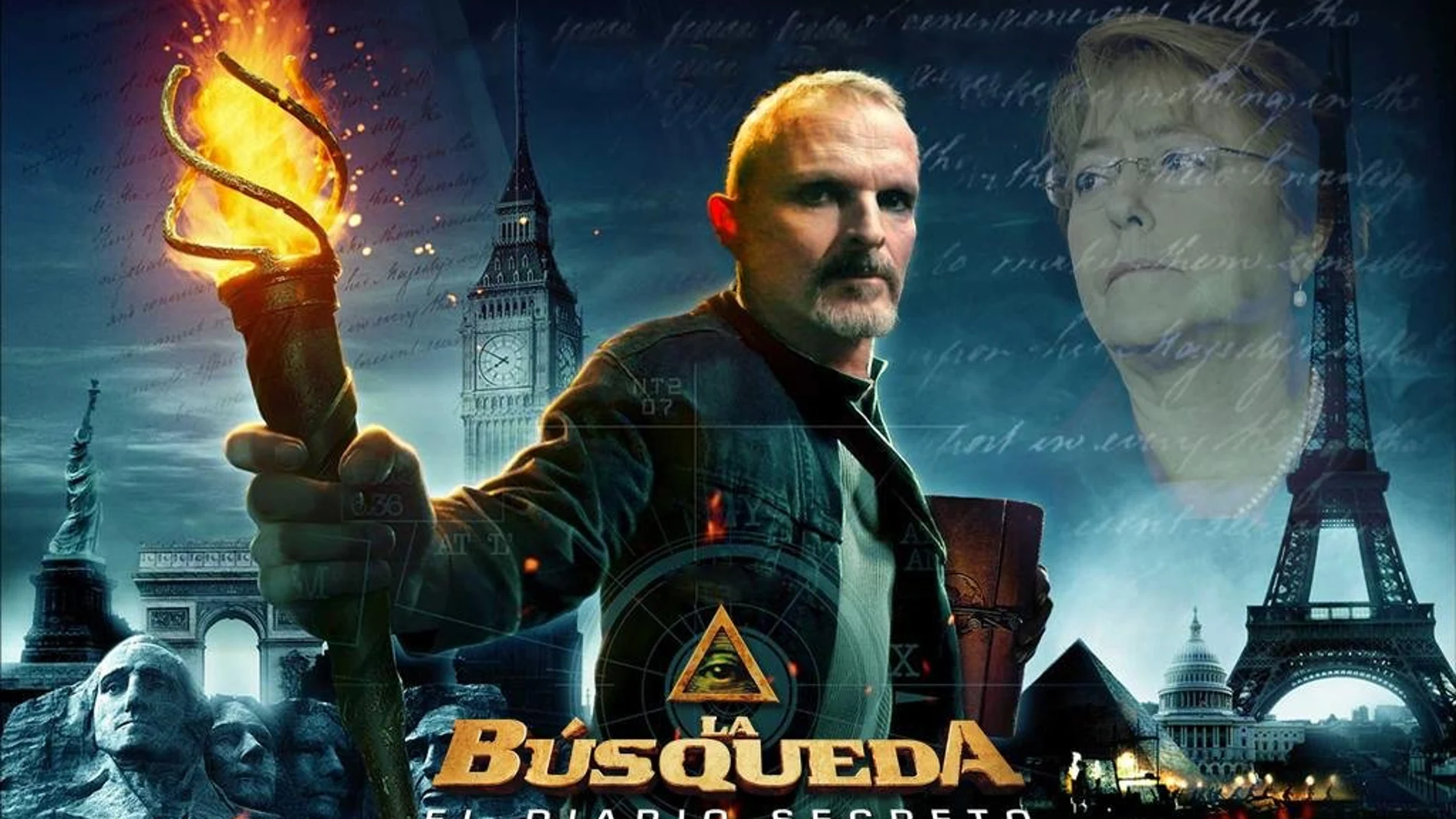 Miguel Bosé protagonizando uno de los memes de su persecución a Michelle Bachelet