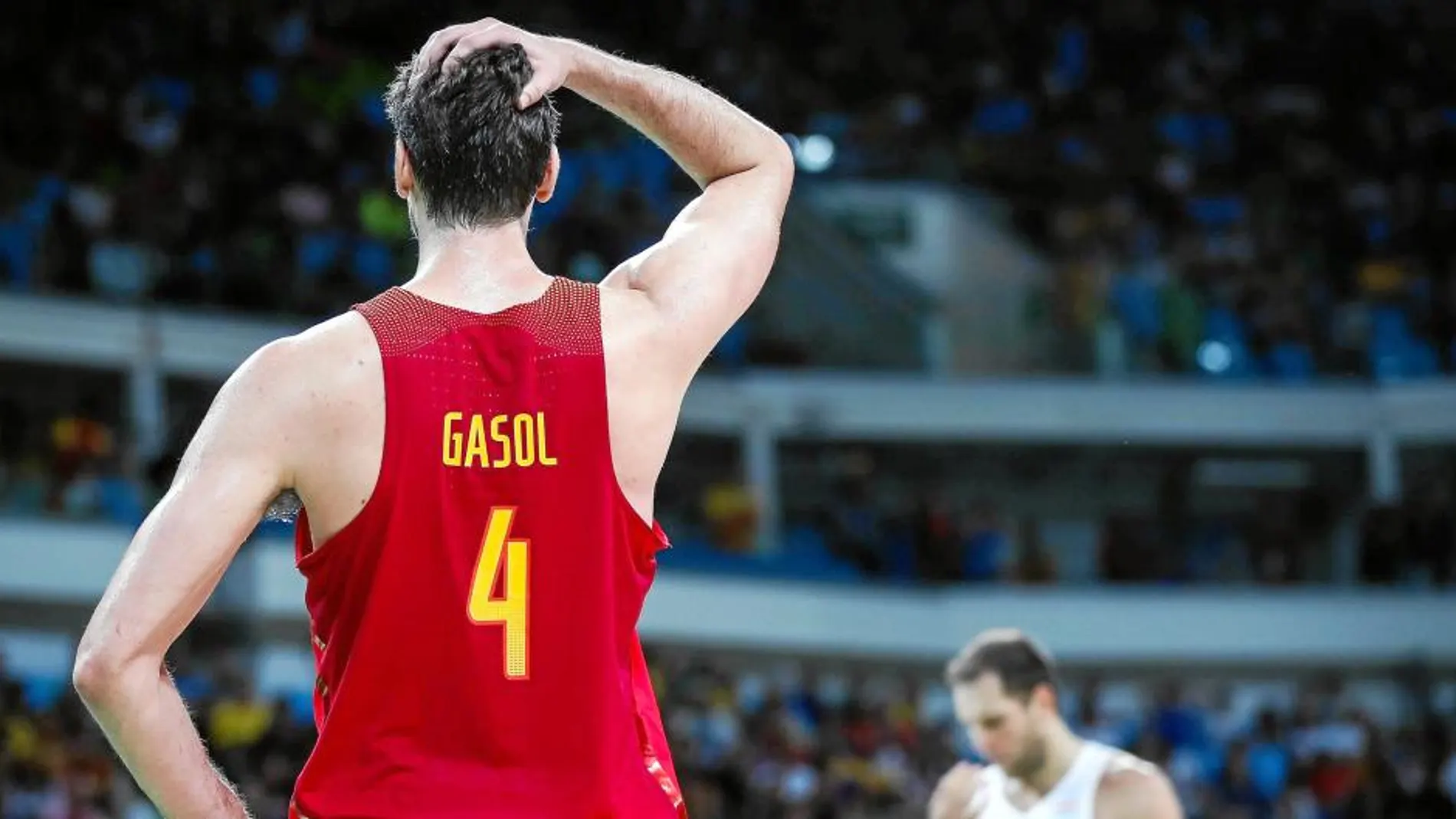 Gasol, durante el partido ante croacia