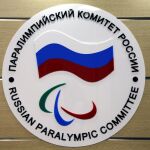 Fotografía de archivo tomada el 8 de agosto de 2016 que muestra el logotipo del Comité Paralímpico Ruso en Moscú (Rusia).