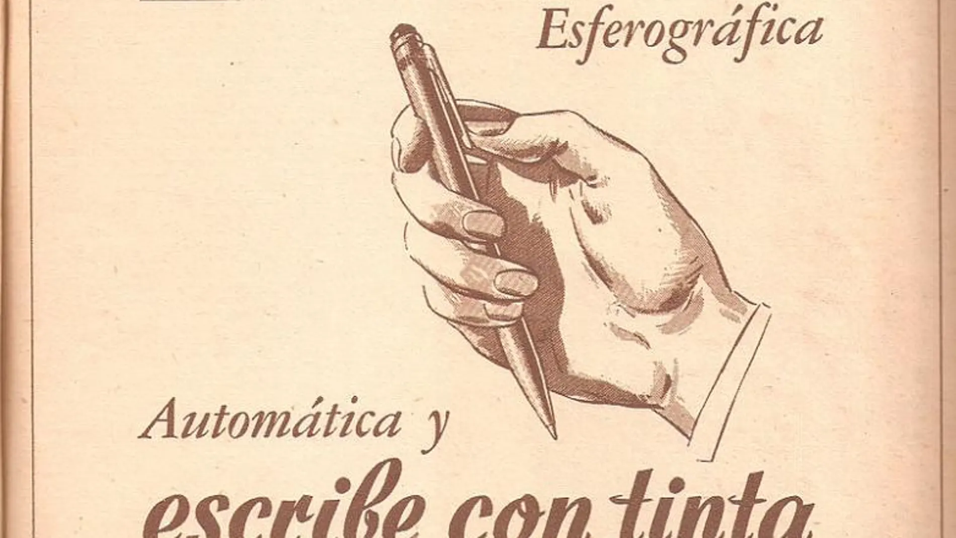 Publicidad de uno de los primeros bolígrafos