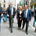 Mariano Rajoy, en la imagen junto al senador Fernando Martínez-Maíllo (izda.), participó ayer en un acto de apoyo a los candidatos populares a la Alcaldía de la ciudad, la Diputación y la Junta