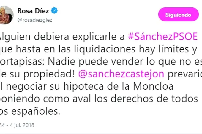 Rosa Díez «on fire» contra Pedro Sánchez