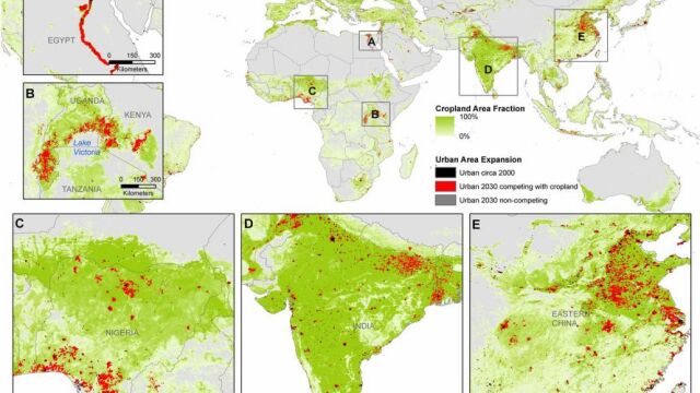 La expansión urbana prevista, por regiones