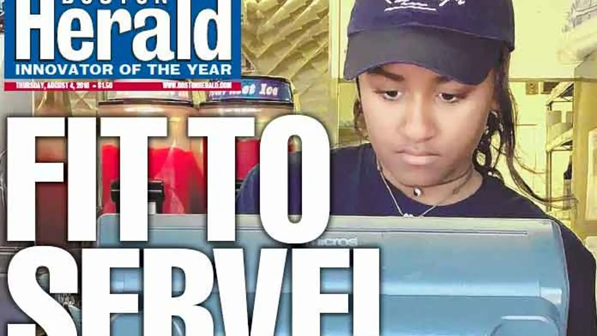 Sasha, la hija menor de Obama, trabaja como camarera durante el verano