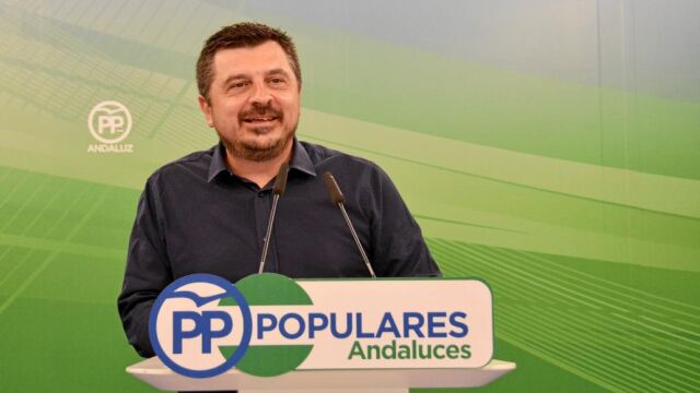 El vicesecretario de Coordinación Política del PP andaluz, Toni Martín, ayer en Sevilla