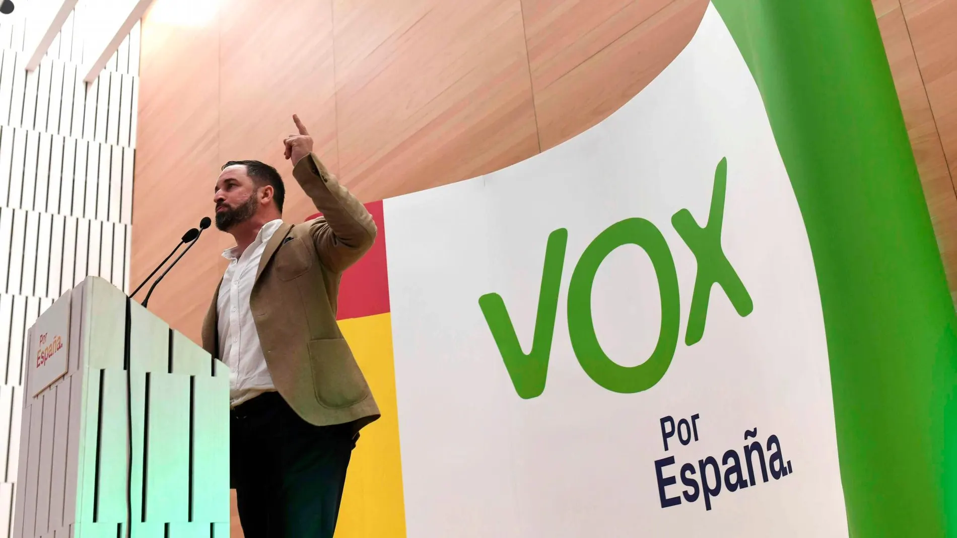 El líder de Vox, Santiago Abascal