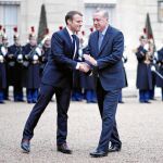 Macron recibe ayer en el Elíseo al presidente turco, Erdogan