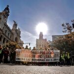 Manifestantes en Valencia.