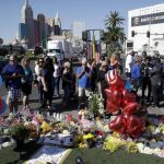 Ceremonia en recuerdo de las víctimas de Las Vegas ayer