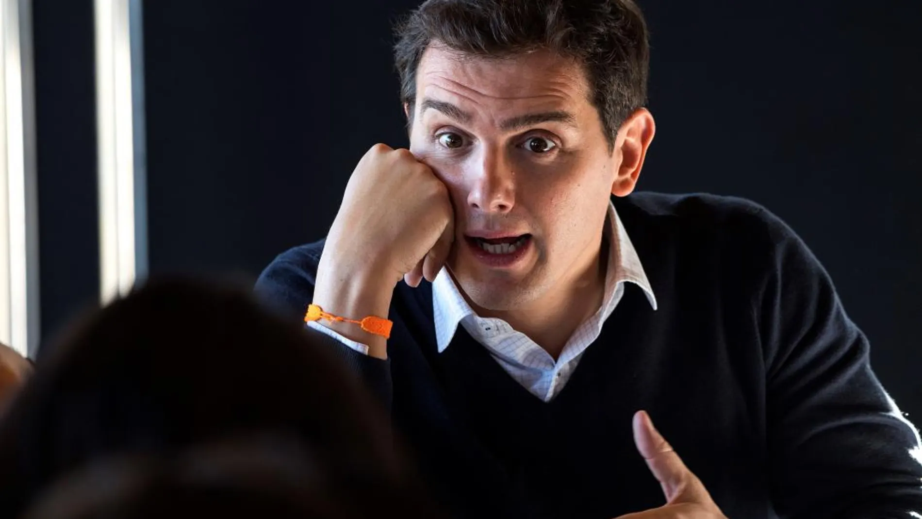 El presidente de Ciudadanos, Albert Rivera, durante la reunión del Comité Ejecutivo de Ciudadanos hoy en Toledo.