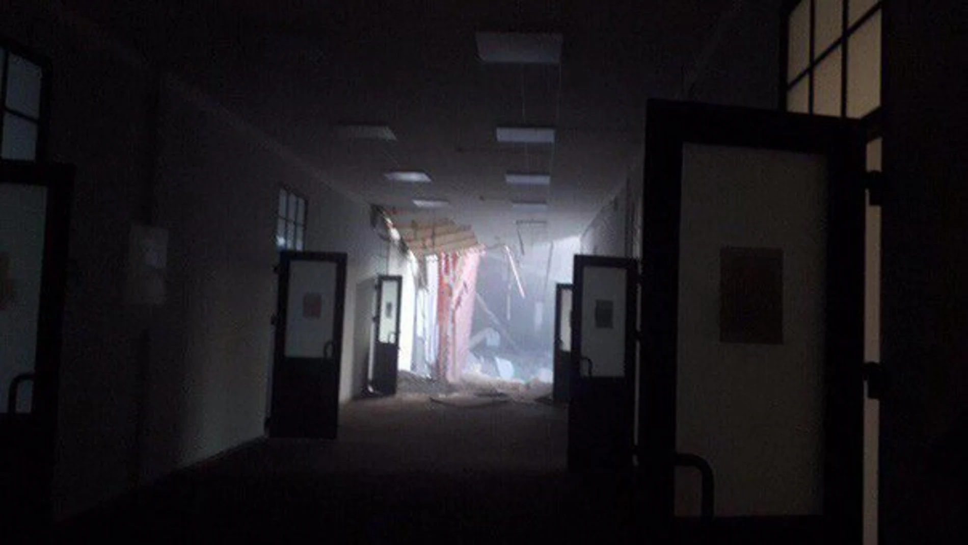 Imagen interior del edificio que se ha derrumbado en San Petersburgo en el día de hoy