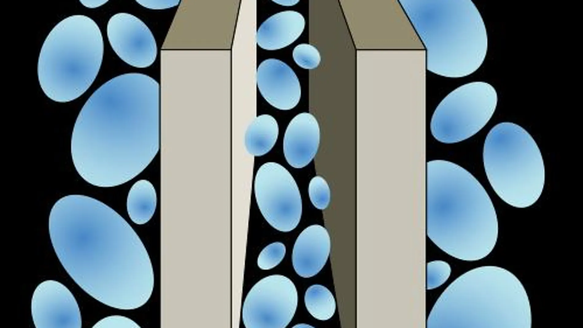 Representación artística del efecto Casimir