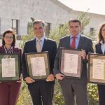Julio Pinto junto a Rafael García, Sonia Villanueva e Inmaculada García