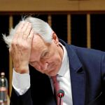 El negociador jefe de la UE para el Brexit, Michel Barnier, en el Consejo de Exteriores de ayer en Luxemburgo