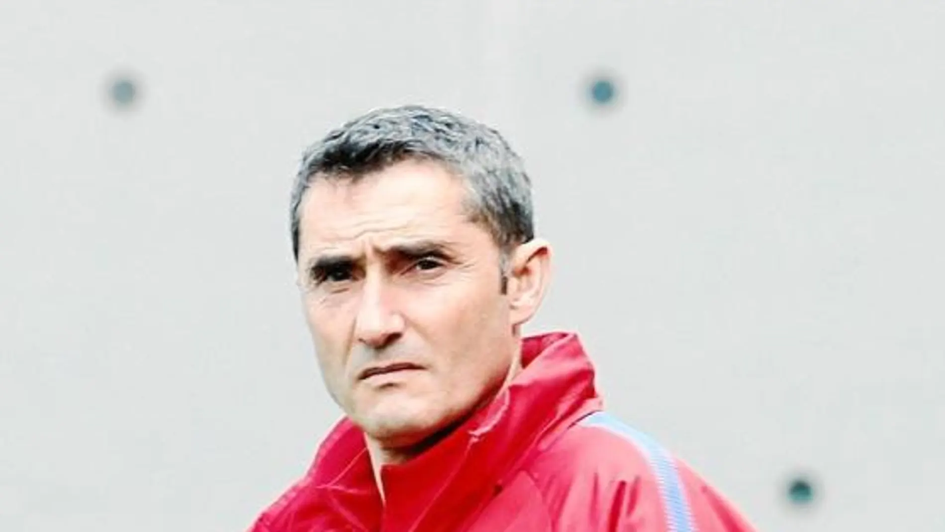 Valverde, en el entrenamiento de ayer del Barcelona