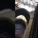 Una de las primeras imágenes del interior de Notre Dame tras el incendio