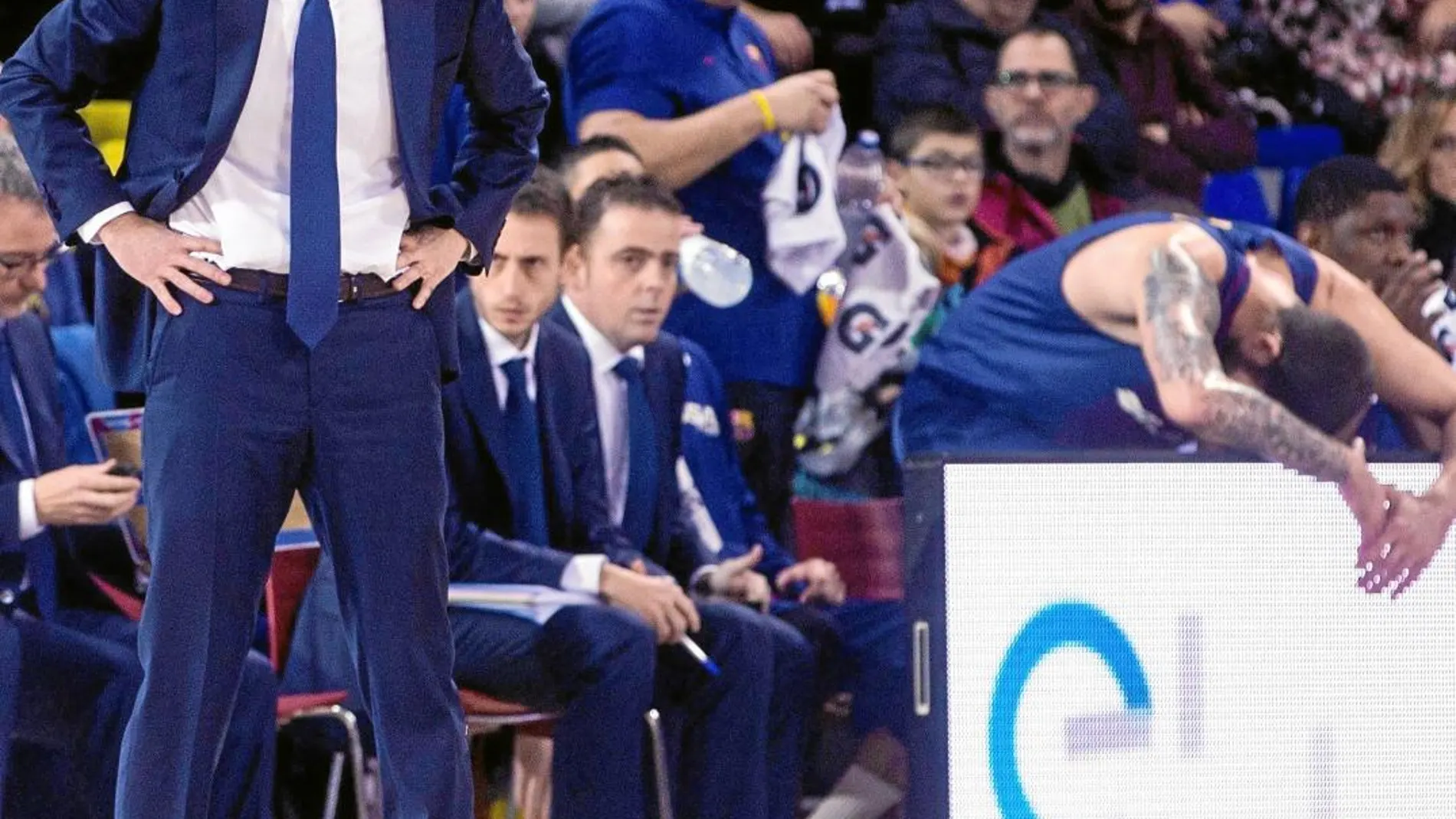 Sito Alonso, en el banquillo del Barça
