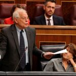 El ministro de Exteriores Josep Borrell, hoy durante la sesión de control en el Congreso de los Diputados / Foto: Efe