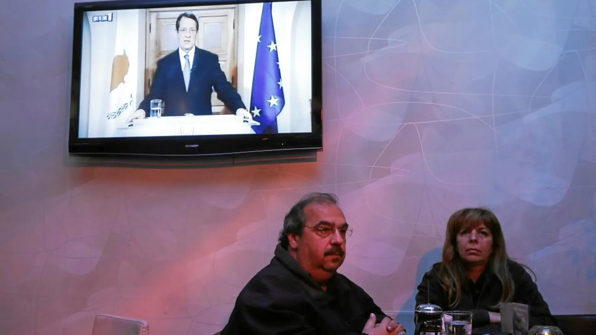 El discurso del presidente chipriota se difundió por televisión