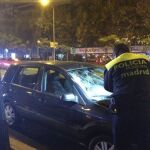 Accidente sin heridos de consideración en una calle madrileña el pasado domingo