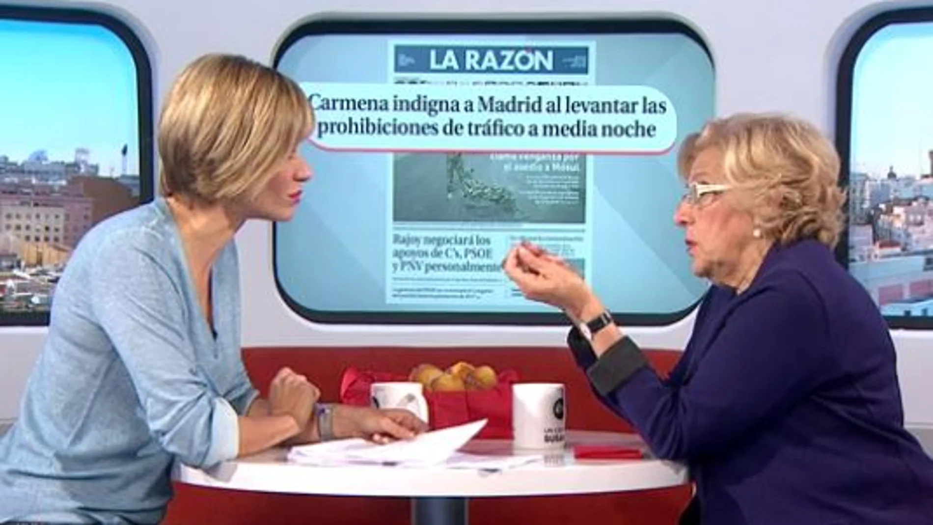 Manuela Carmena con Susanna griso