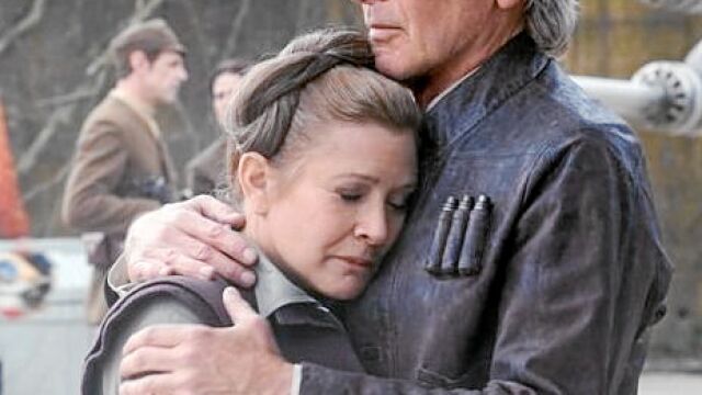 Carrie Fisher y Harrison Ford, en «Star Wars VII: El despertar de la fuerza»