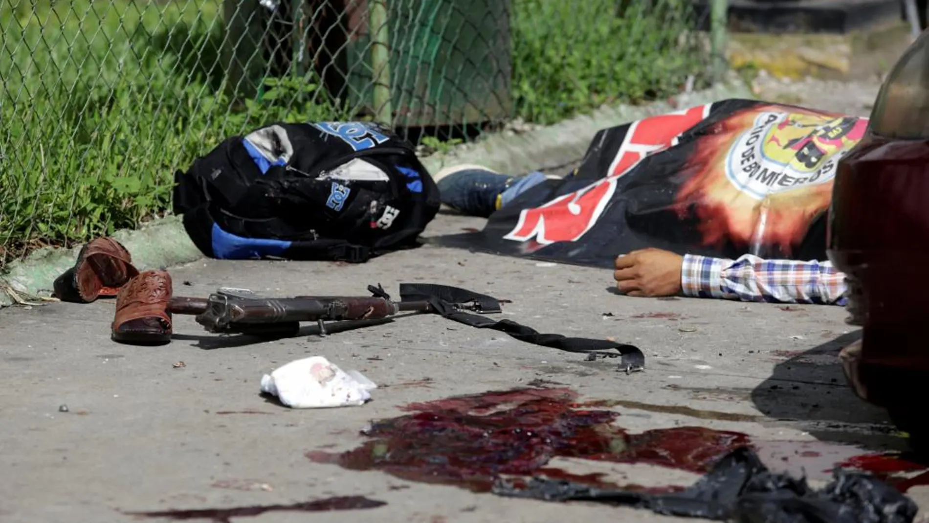 Uno de los fallecidos tras el enfrentamiento entre los pandilleros y las fuerzas de seguridad