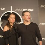 Damon, durante el posado para los fotógrafos por su nuevo y flamante «Jason Bourne»
